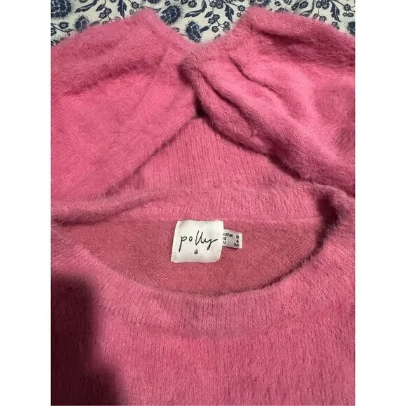 Princess Polly pink fuzzy soft pullover sweater Top 4 - Picture 2 of 5